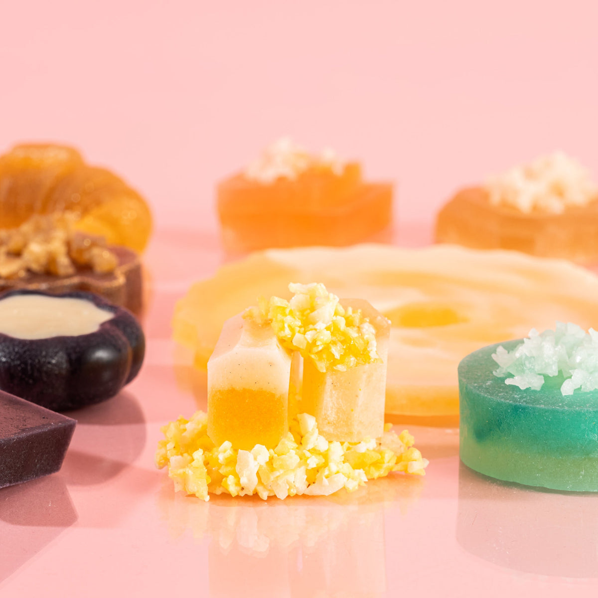November Insider Box 2026 — square colorful crystal candy detail