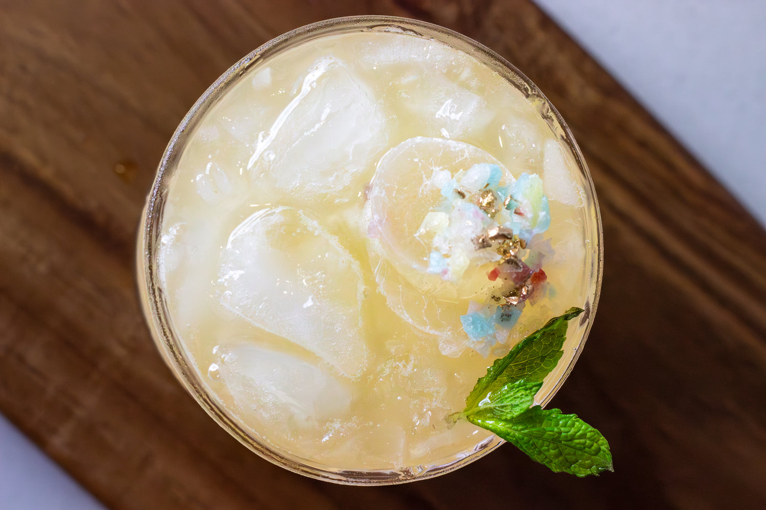 Sip and Sparkle: Whiskey Smash paired with the Lemon Silky Gem