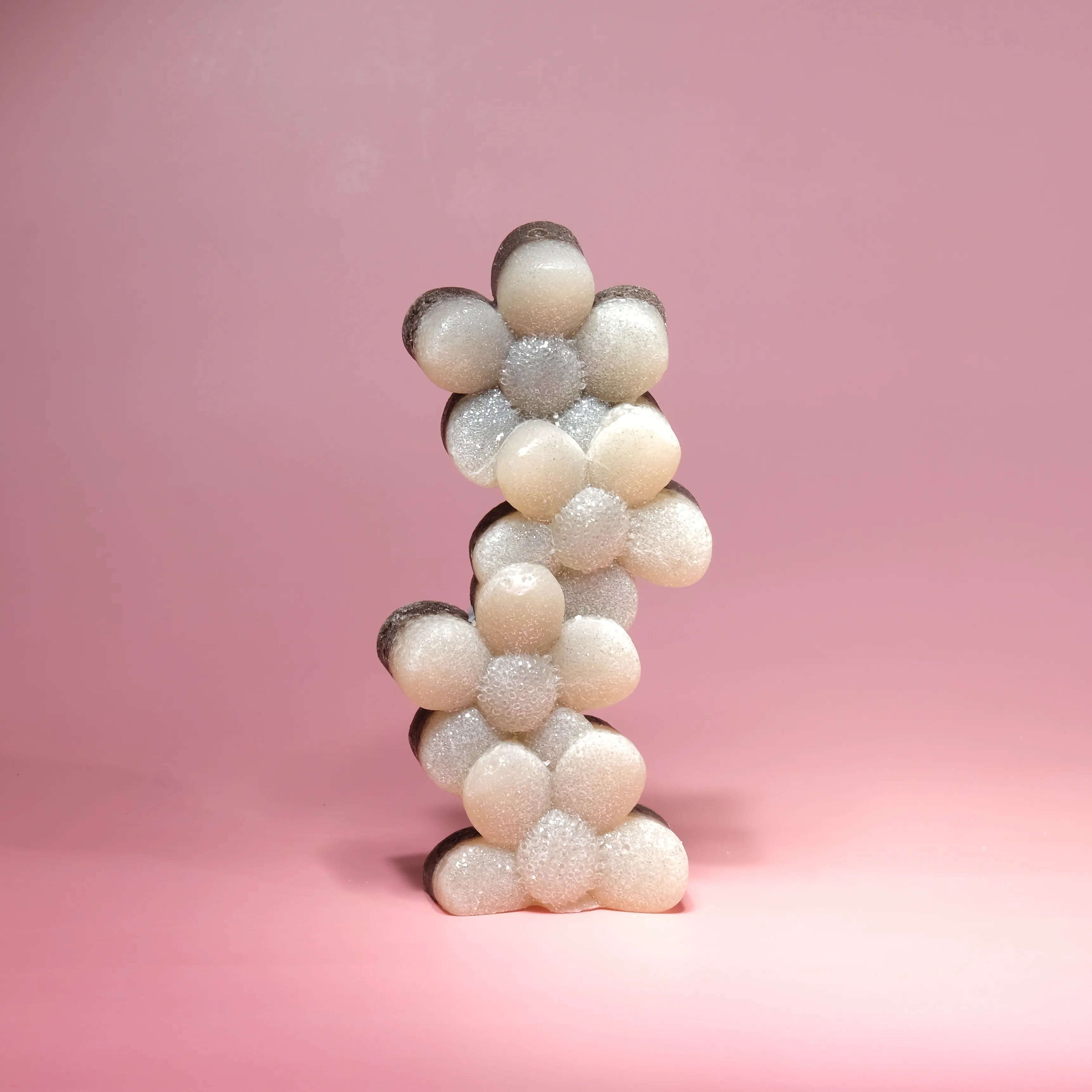 Balloon letter 'I' on a pink background